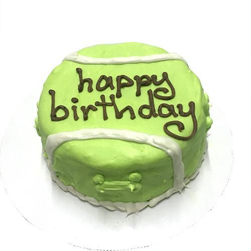 Pastel de cumpleaños con forma de pelota de tenis (perecedero)
