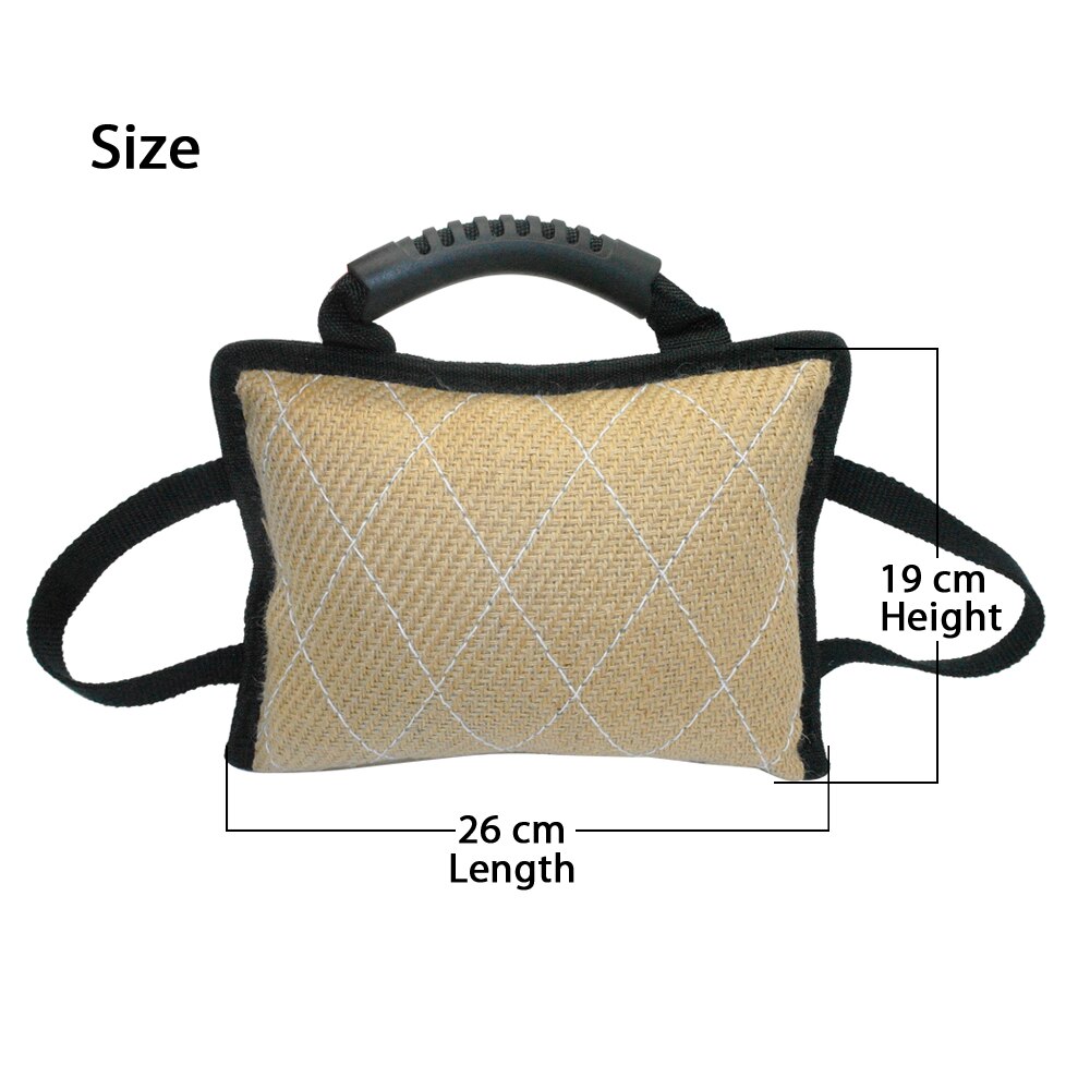 3 Handle Jute Bite Pillow