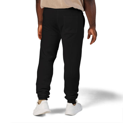 Embroidered Bitcoin Fleece Sweatpants – Personalized Unisex Black Joggers For Humans With Owner & Dog Initials