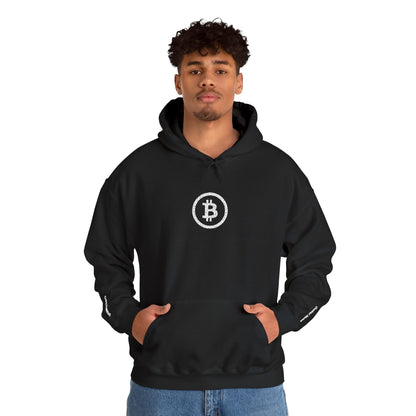 Bitcoin Logo Hoodie — Minimal Crypto Logo Black Hooded Sweatshirt