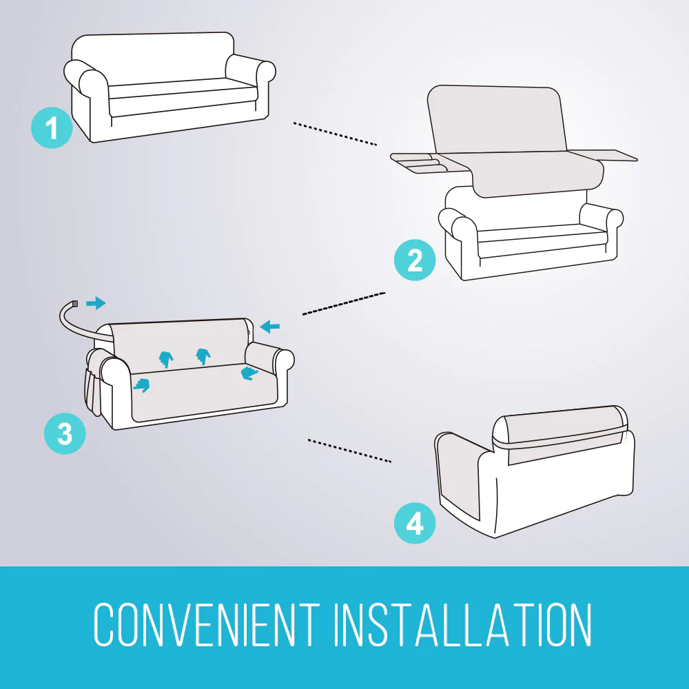 Funda de sofá impermeable y antideslizante: protector acolchado esencial para muebles
