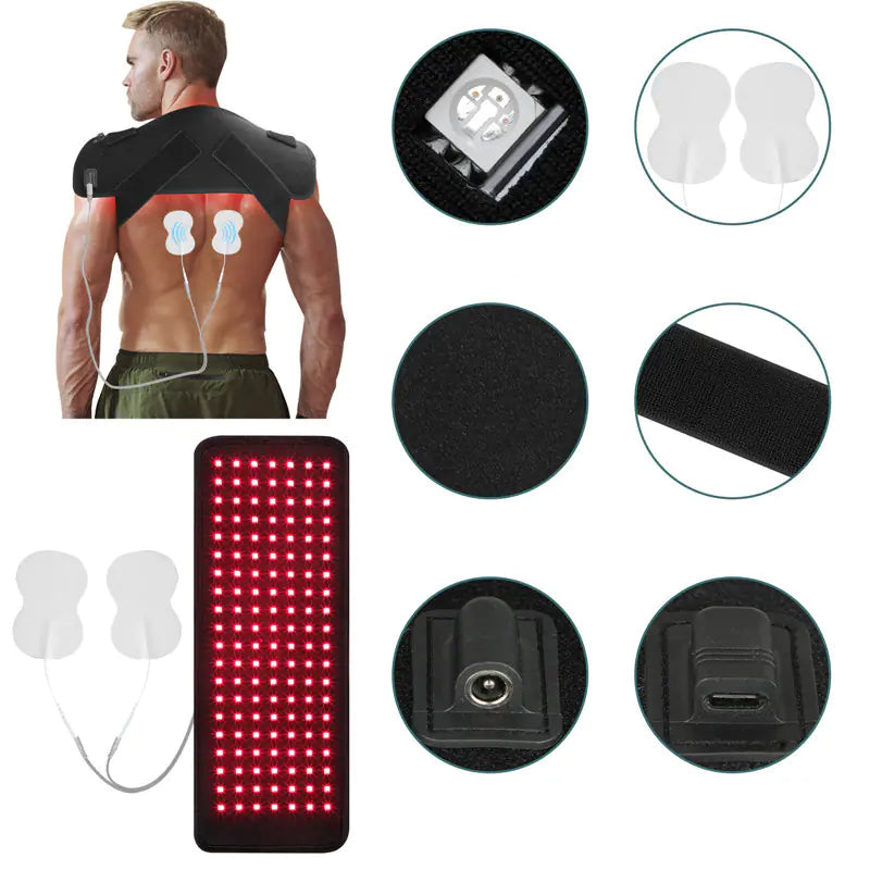 Heating Massage Belt With Red & Infrared Light Therapy + EMS!