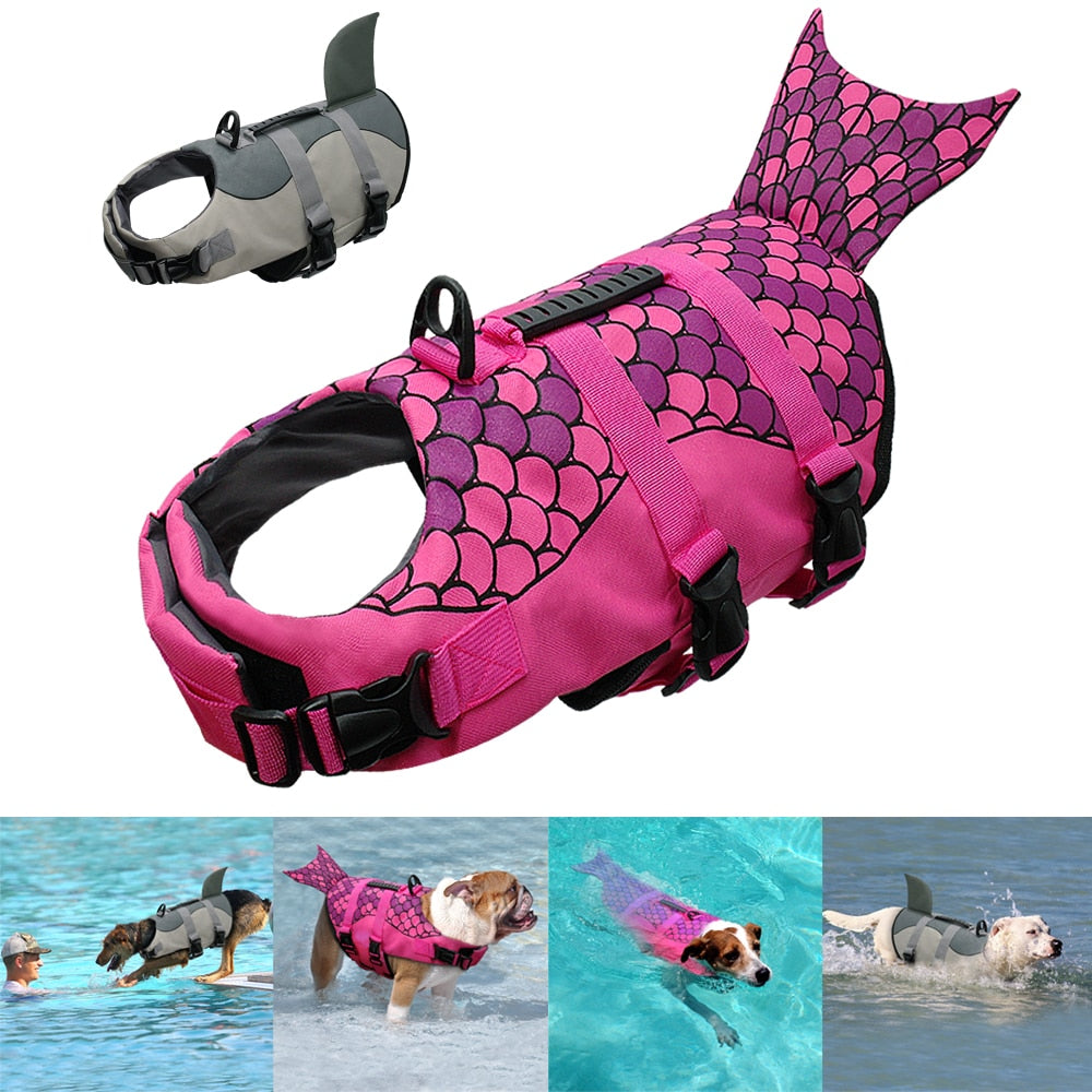Chaleco salvavidas y traje de baño de seguridad para perros de sirena