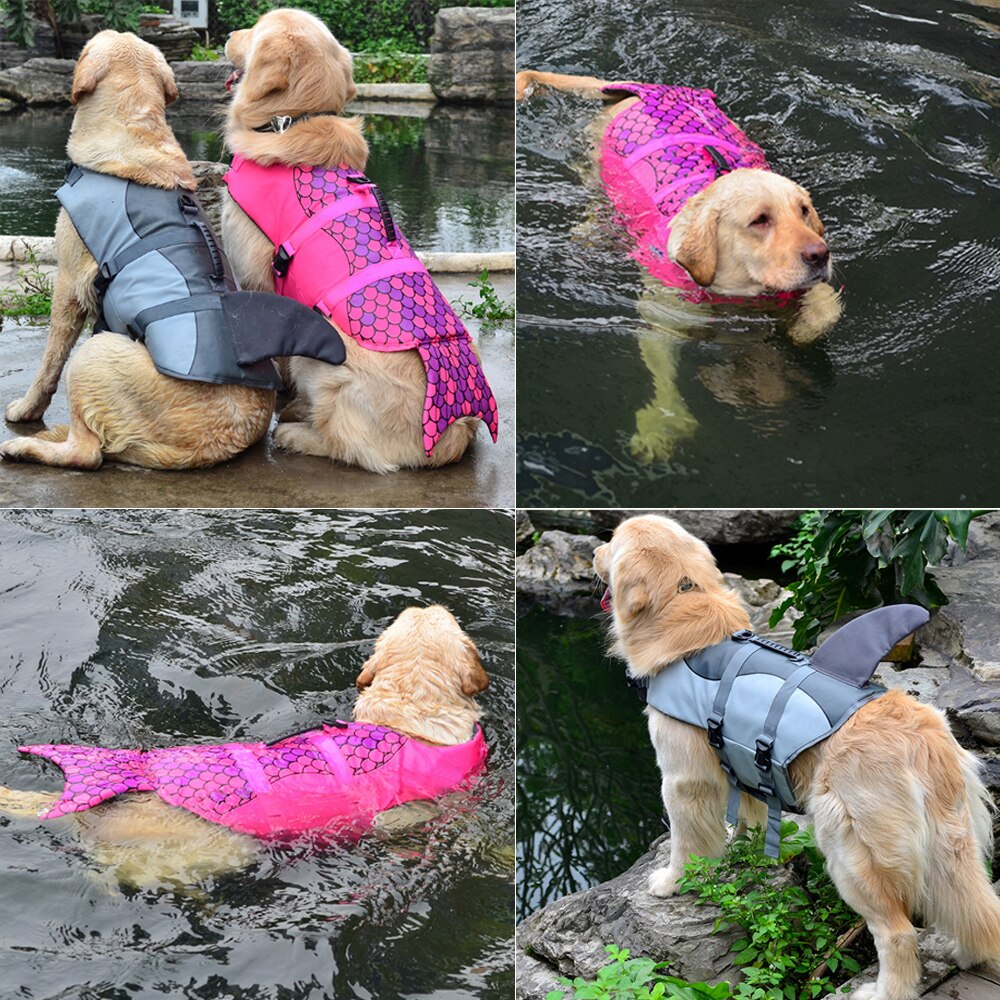 Chaleco salvavidas y traje de baño de seguridad para perros de sirena