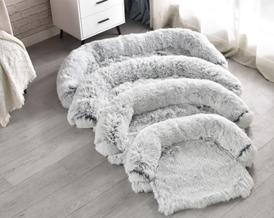 Sofá cama de felpa ultra relajante para perros