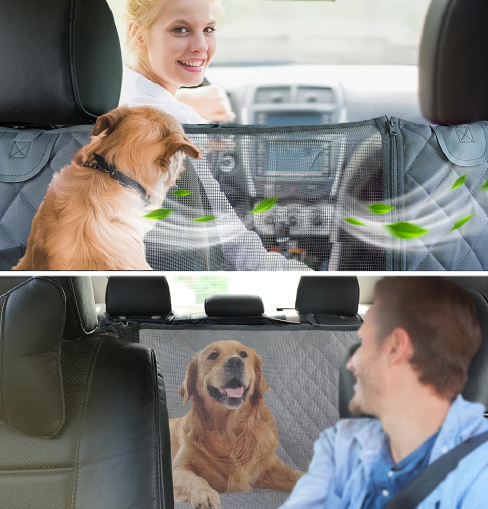 Funda impermeable de lujo para asiento de coche para perros