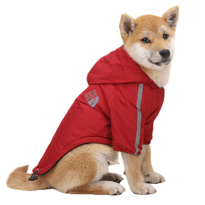 Chaqueta impermeable reflectante con capucha y antiansiedad Pupreme X Dog Face