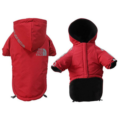Chaqueta impermeable reflectante con capucha y antiansiedad Pupreme X Dog Face
