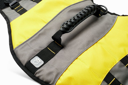 Chaleco salvavidas amarillo para perros 
