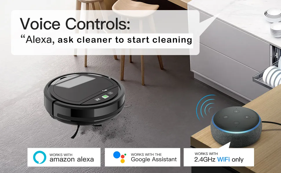 Aspiradora robótica inteligente para mascotas con inteligencia artificial 3 en 1 y Wi-Fi