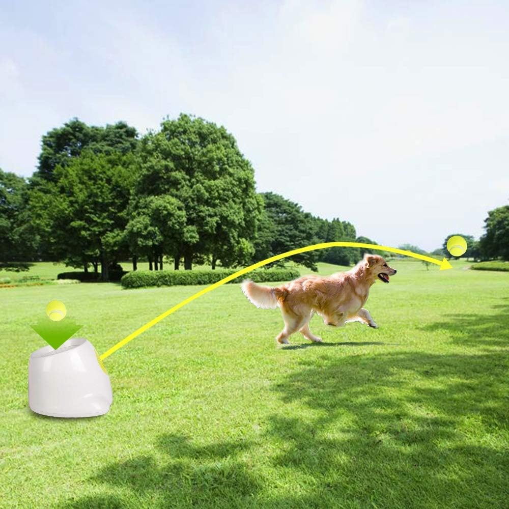 Juguete interactivo para perros lanzador de pelotas de tenis