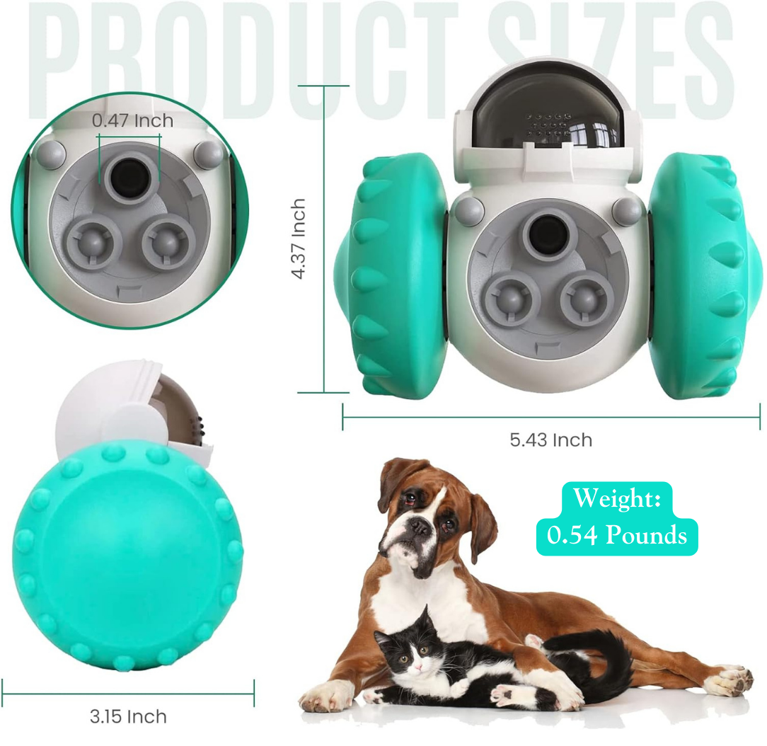 Juguete robótico inteligente para mascotas: dispensador de comida que estimula el cerebro