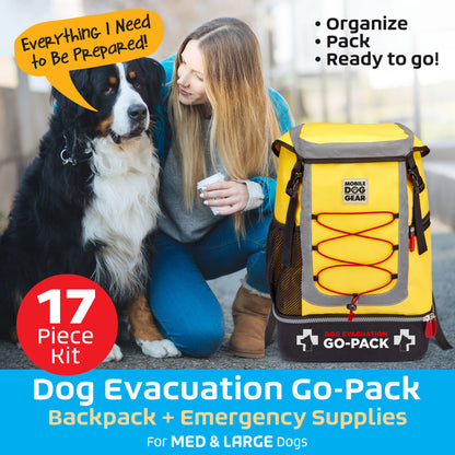 Mochila de evacuación para perros (mediana y grande)