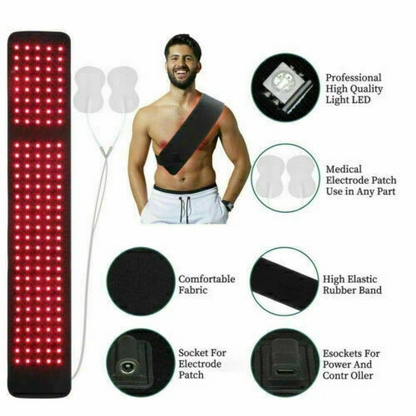 Heating Massage Belt With Red & Infrared Light Therapy + EMS!