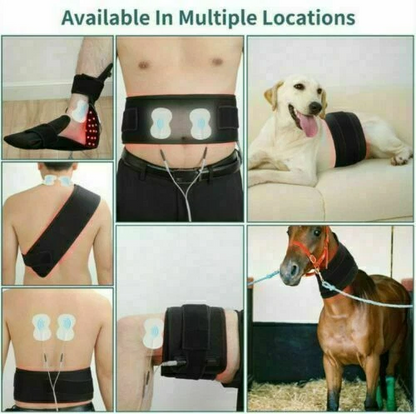 Heating Massage Belt With Red & Infrared Light Therapy + EMS!