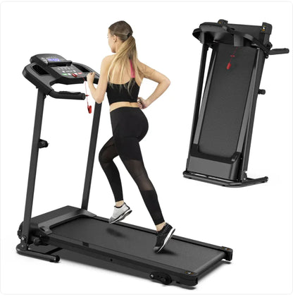 Foldable 2.5HP Treadmill With Pulse Sensor — Real Home Cardio, No Gym Needed