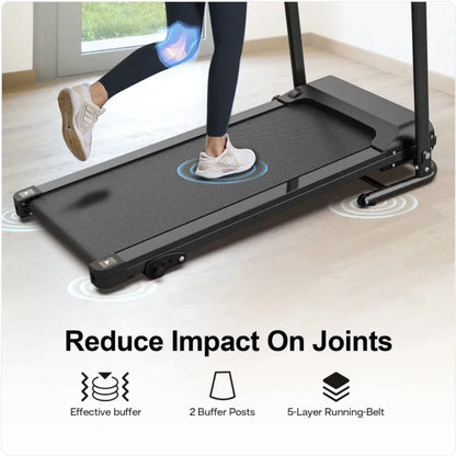 Foldable 2.5HP Treadmill With Pulse Sensor — Real Home Cardio, No Gym Needed