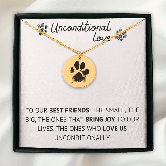 Double-Sided Custom Pawprint Luxe Necklace