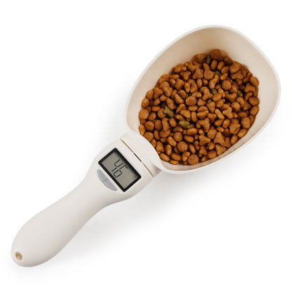 Báscula digital para alimentos para mascotas con taza medidora