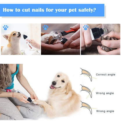 Diamond Claws: Amoladora con alimentación USB y recortadora de uñas LED para perros
