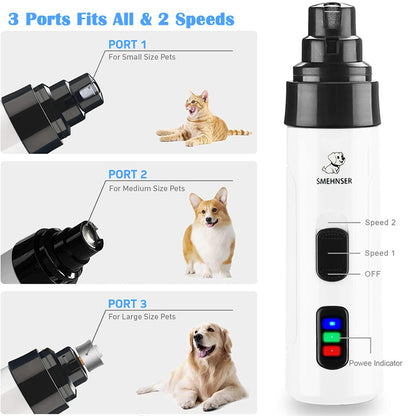 Diamond Claws: Amoladora con alimentación USB y recortadora de uñas LED para perros