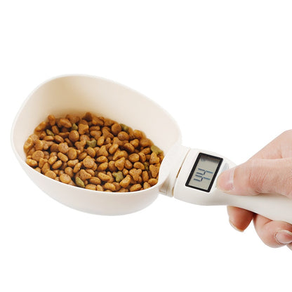 Báscula digital para alimentos para mascotas con taza medidora