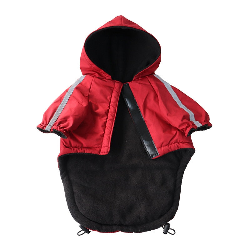 Chaqueta impermeable reflectante con capucha y antiansiedad Pupreme X Dog Face