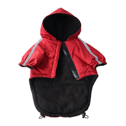 Chaqueta impermeable reflectante con capucha y antiansiedad Pupreme X Dog Face
